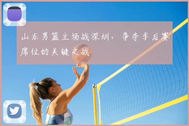 山东男篮主场战深圳，争夺季后赛席位的关键之战